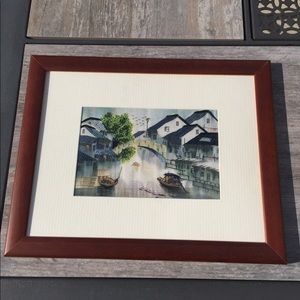 Chinese silk embroidered framed artwork